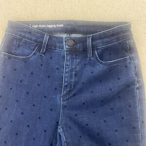 Talbots High-Waist Jegging Ankle Denim With Black Dots Jeans J20